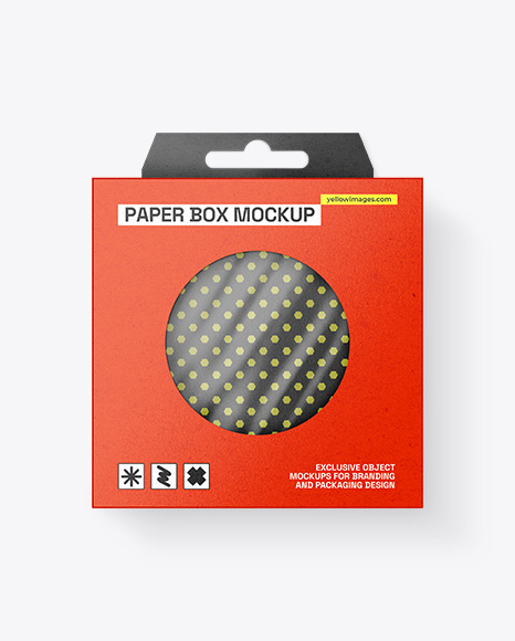 Kraft Packaging Box w/ Hang Tab Mockup