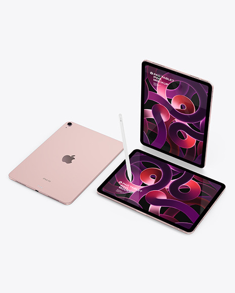 Three  iPad Air 5 Pink