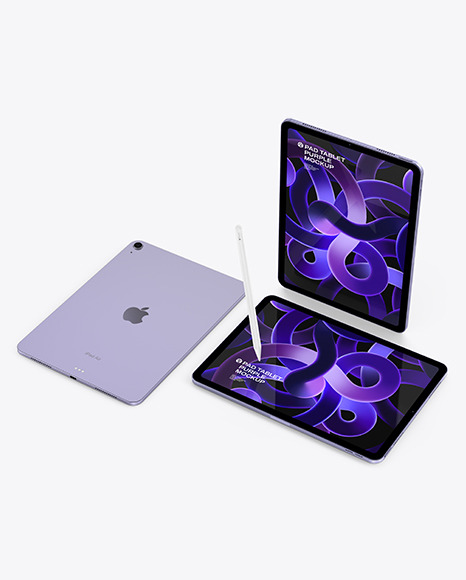 Three  iPad Air 5 Purple