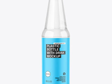Clear Pet Water Bottle Mockup
