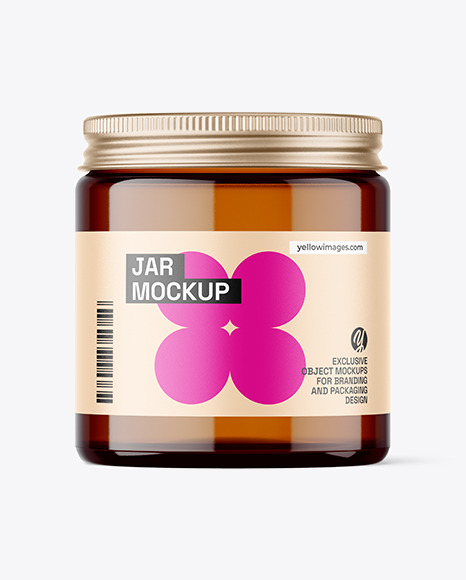 120ml Amber Jar Mockup