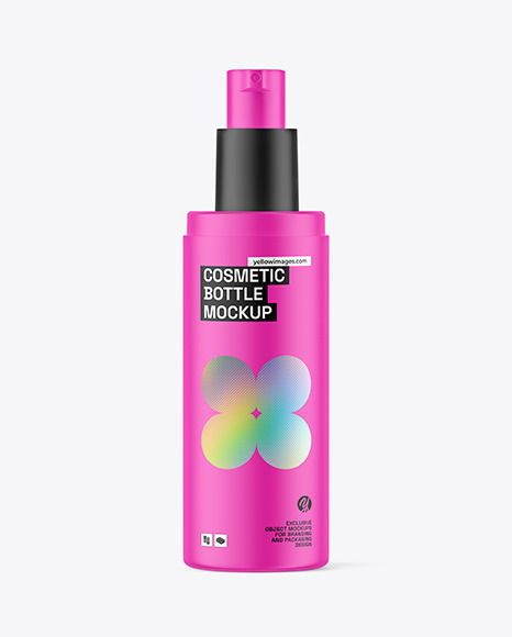 Matte Cosmetic Spray Bottle Mockup