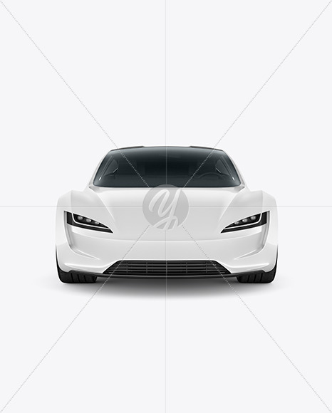 Electric Car Mockup - Front View