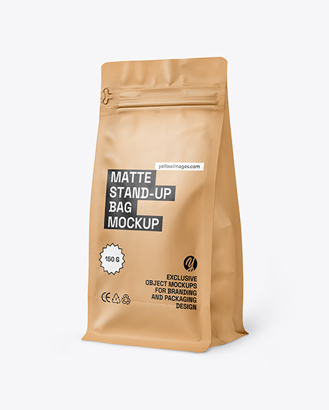 Matte Stand-Up Bag Mockup