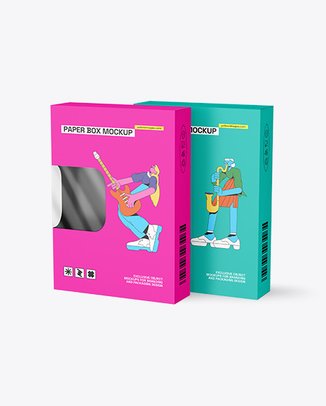 Two Empty Packaging Boxes Mockup