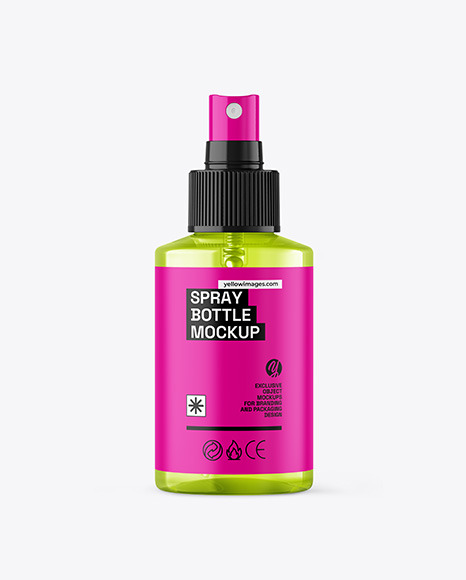 Clear Spray Bottle Mockup