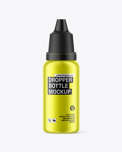 Metallic Dropper Bottle Mockup
