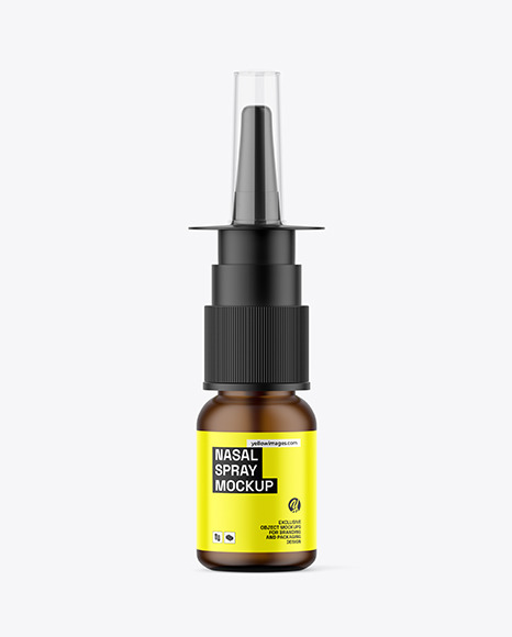 Forsted Amber Glass Nasal Spray Bottle Mockup