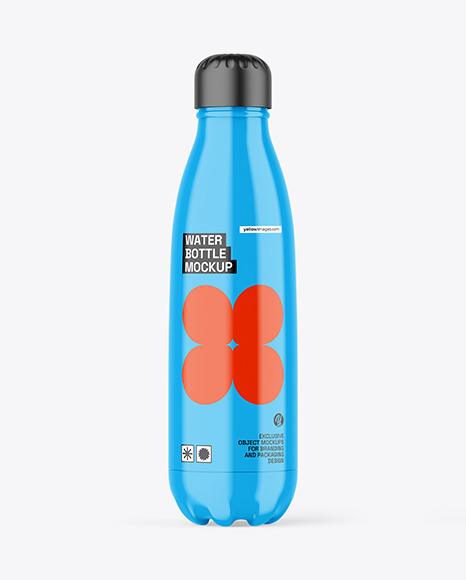 Glossy Water Bottle Mockup