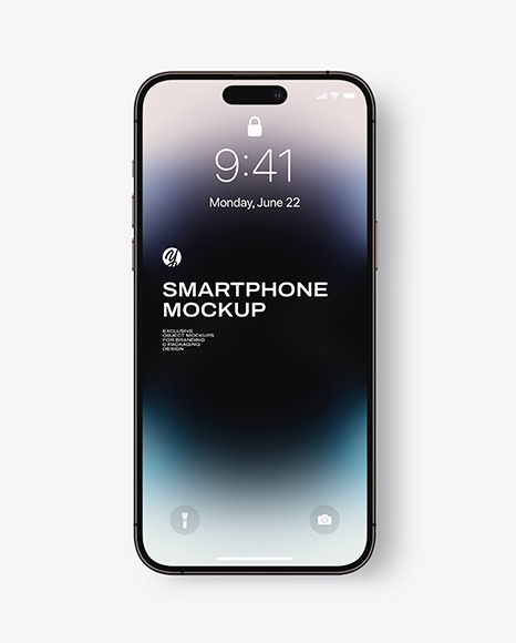 iPhone 14 Pro Max Space Black Mockup