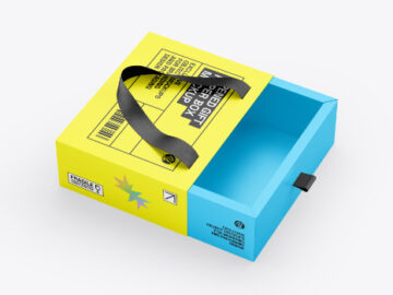 Opened Gift Paper Box Mockup