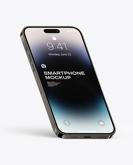iPhone 14 Pro Max Space Black Mockup