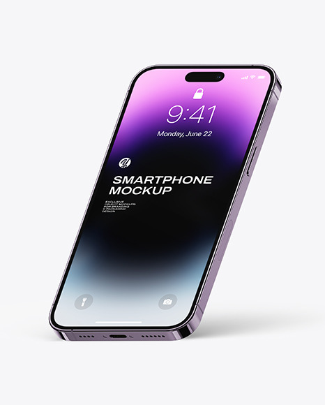 iPhone 14 Pro Max Deep Purple Mockup