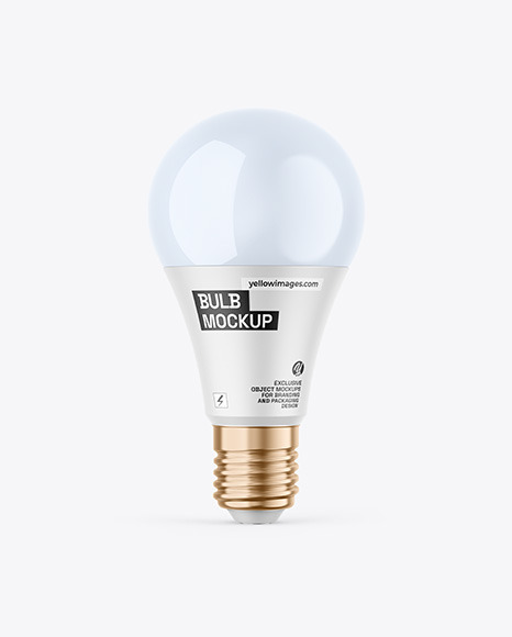 Glossy Light Bulb Mockup