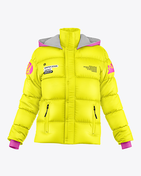 Woman's Down Jacket Mockup - Front View