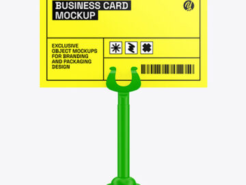 Business Card with Matte Holder Mockup