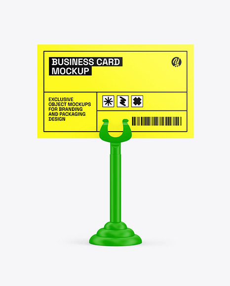 Business Card with Matte Holder Mockup
