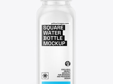 Square Water Bottle Mockup