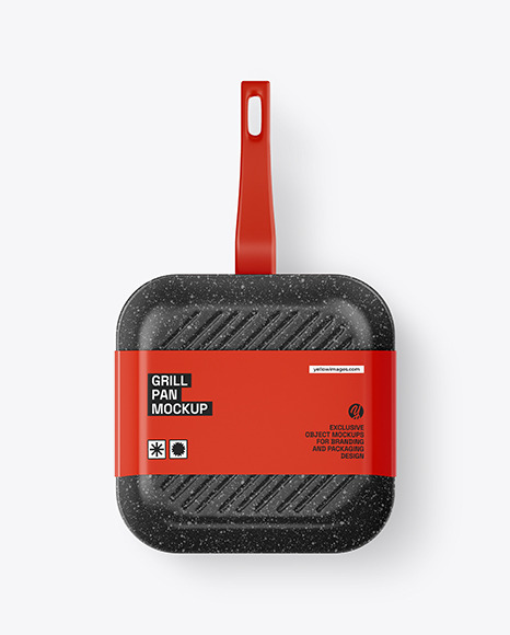 Grill Pan With Matte Label Mockup