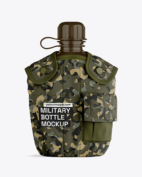 Military Bottle Mockup