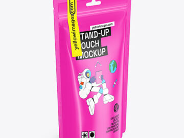 Glossy Stand up Pouch Mockup
