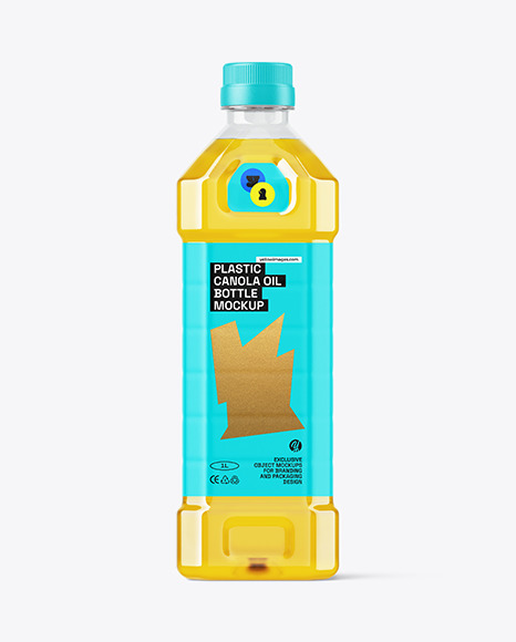 Plastic Canola Oil Bottle Mockup