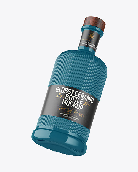 Glossy Bottle Mockup