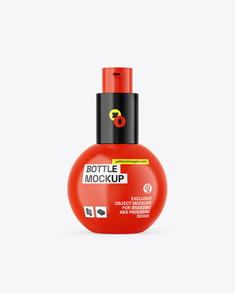 Glossy Bottle W/ Pump Mockup