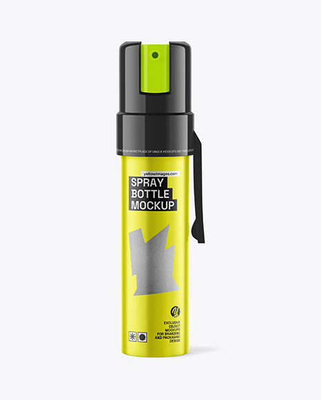 Matte Metallic Spray Bottle Mockup