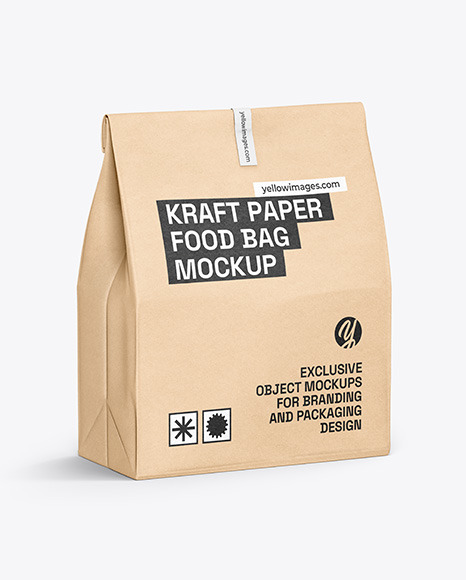 Kraft Paper Food Bag Mockup