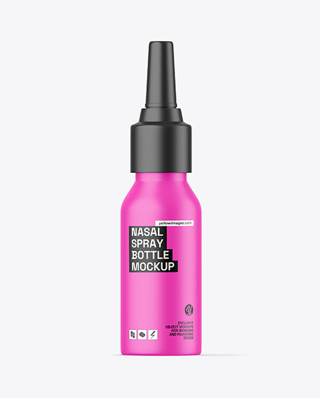 Matte Nasal Spray Bottle Mockup