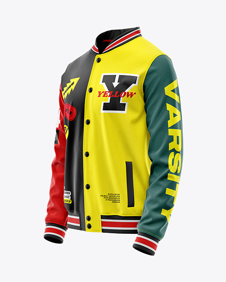 Varsity Bomber Jacket Mockup