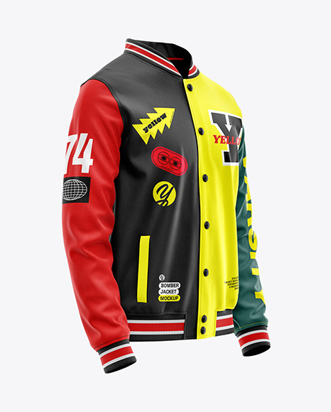 Varsity Bomber Jacket Mockup