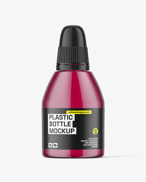 Colored Nasal Spray Bottle Mockup