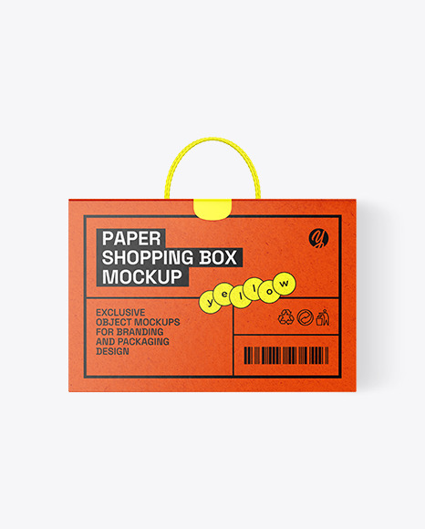 Kraft Shopping Box Mockup