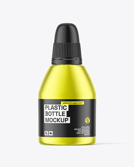 Metallized Nasal Spray Bottle Mockup