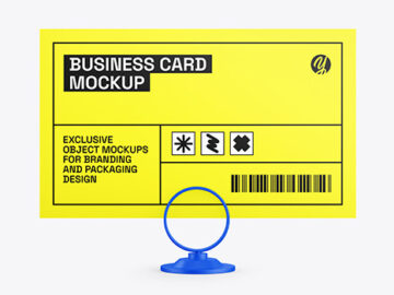 Business Card With Matte Holder Mockup