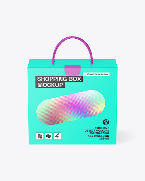 Paper Shopping Box Mockup