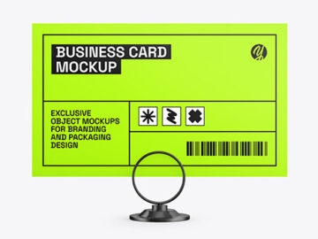 Business Card With Glossy Holder Mockup