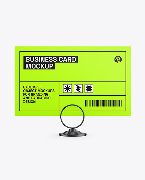 Business Card With Glossy Holder Mockup