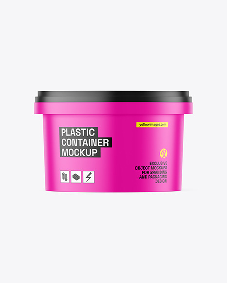 Matte Plastic Container Mockup