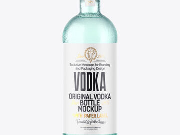 Vintage Vodka Bottle Mockup