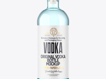 Vintage Vodka Bottle Mockup