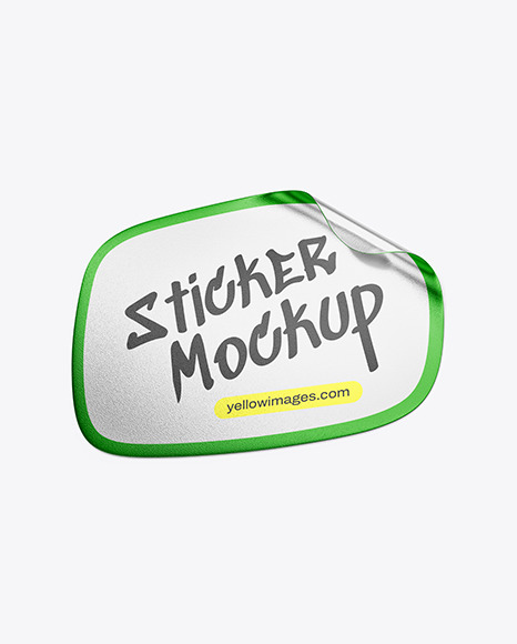 Metallic Texturated Sticker Mockup