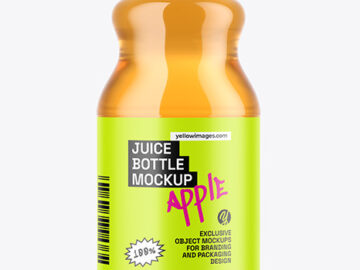 Apple Juice Bottle Mockup
