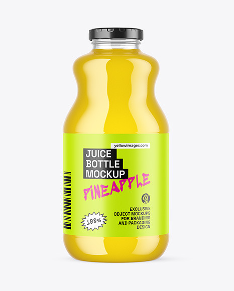Pineapple Juice Bottle Mockup