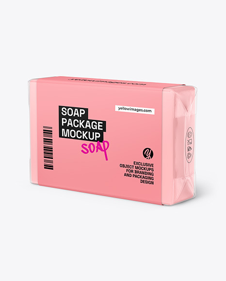 Clear Package with Soap Bar Mockup