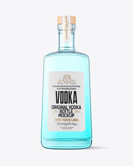 Vintage Vodka Bottle Mockup