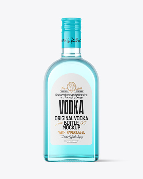 Vintage Vodka Bottle Mockup