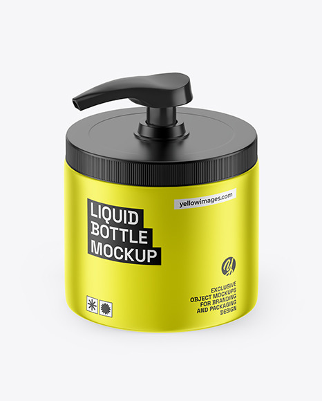 Metallized Liquid Soap Bottle Mockup